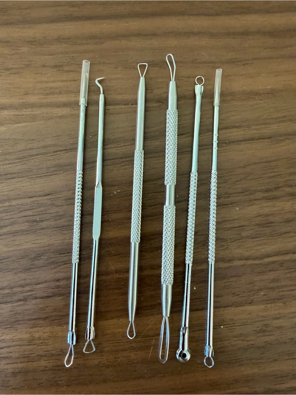 6-Piece Stainless Steel Blackhead & Blemish Extractor Tool Set